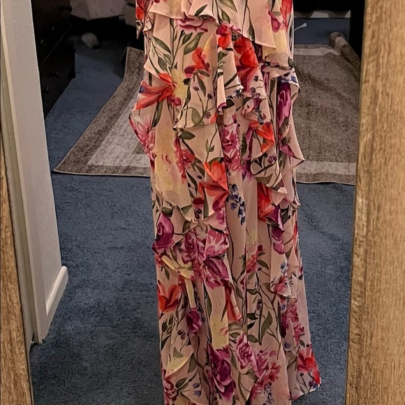 Eliza J floral halter gown.Like new. - Picture 9 of 10